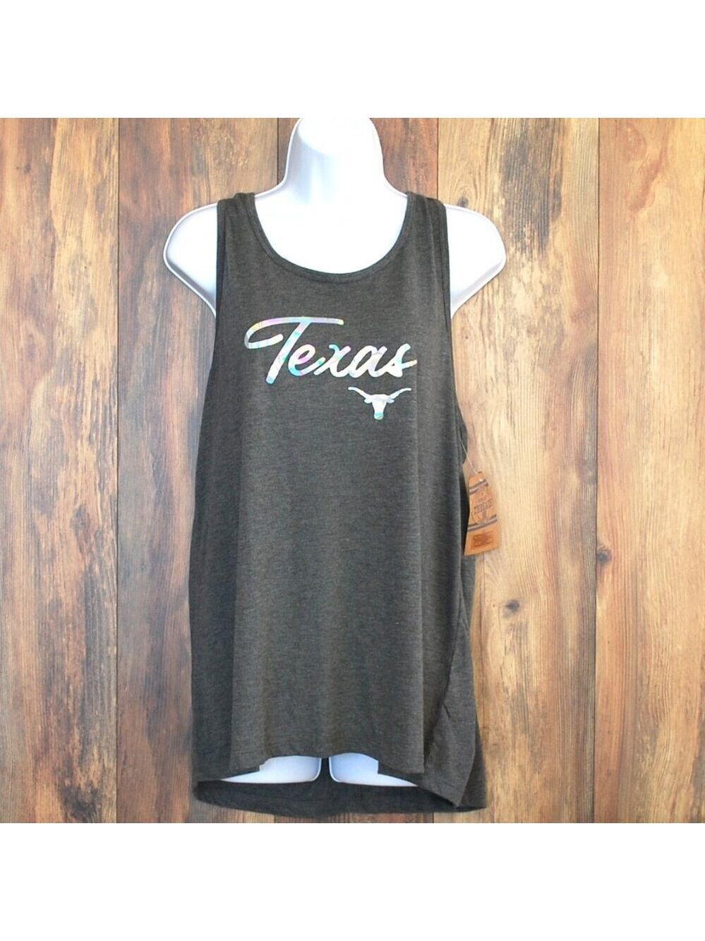 Rivalry Threads Ladies Fashion Fit Gray Racer Back Tank L